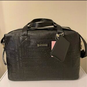 Juicy Couture Embossed Black Duffel Bag NWOT
